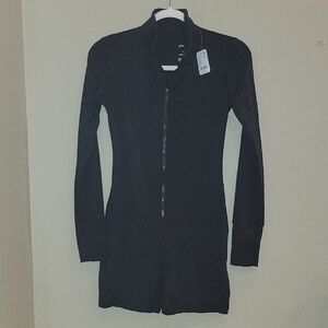 NEW FP Freepeople Movement Epic Zip It Runsie sz. M  Black NWT